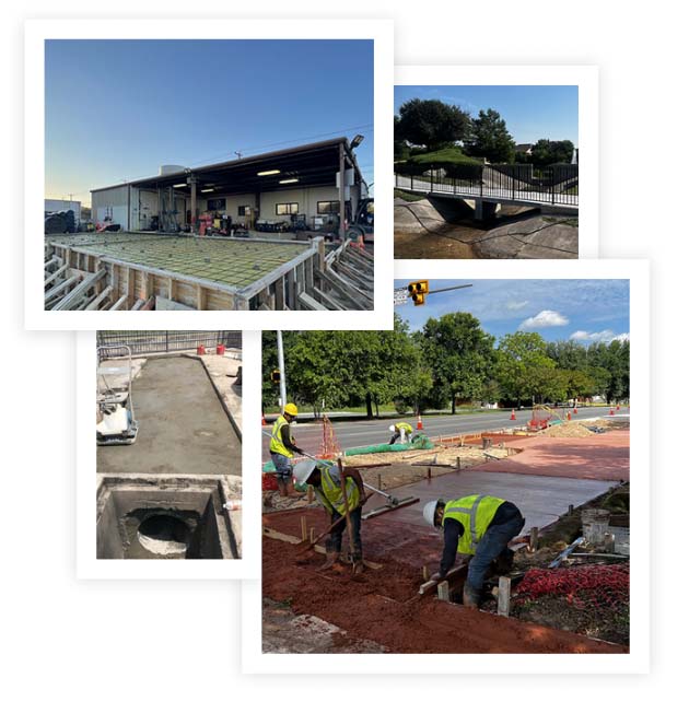 Concrete projects collage.